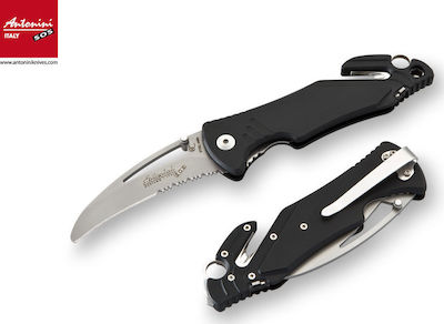 Antonini ARA_XL N/S Pocket Knife Black with Blade made of Stainless Steel in Sheath