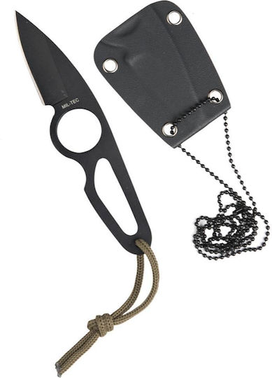 Mil-Tec Neck Knife Survival Black with Sheath