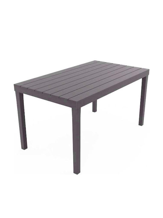 Sumatra Outdoor Dinner Polypropylene Table Brown 138x80x72cm SUM028MA