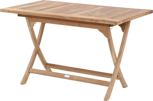 Outdoor Table Made of Teak Foldable 5046G 120x70x75cm