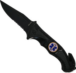 Mil-Tec Car Rescue Pocket Knife Black with Blade made of Stainless Steel