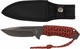 Fox Outdoor Large Stonew - Paracord Wrap Knife Survival Red in Sheath