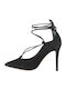 Bilero Suede Stiletto Black High Heels 901 Black Suede