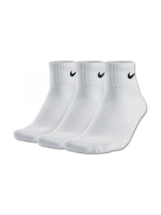 Nike Performance Cotton Șosete pentru Alergare Albe