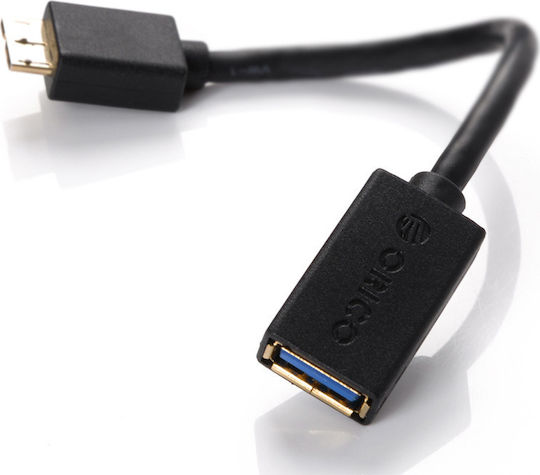 Orico Μετατροπέας micro USB male σε USB-A female 1τμχ COR3-15-BK