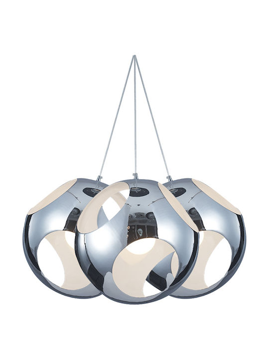 Pendant Light Gray Ball with Socket E27 22.5x40cm