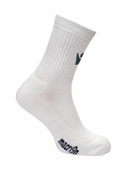 Macron Fixed Athletic Socks White