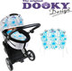 Dooky Sunshade Stroller Fabric Shade Aqua Circles
