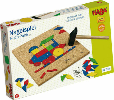 Haba Wooden Construction Toy Σύνθεση Καρφώματα Ποκ-Ποκ Kid 3++ years