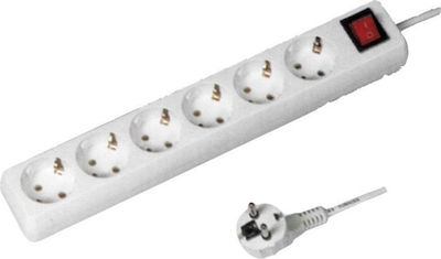 G06K 6-Outlet Power Strip 1.5m White