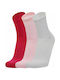 Xcode Tennissocken Rosa/Weiß/Fuchsia 3 Paare