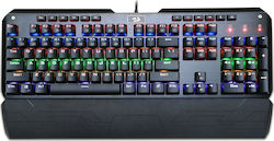 Redragon K555-BK Indrah Gaming Mechanical Keyboard with Custom Blue switches and RGB lighting (English US)