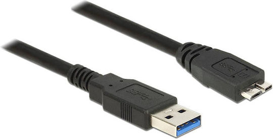 DeLock Regular USB 3.0 to micro USB Cable Μαύρο 1,5m (85073)