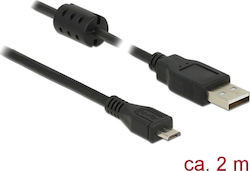 DeLock 84903 Редовна USB 2.0 към Микро USB 2м Черен