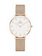 Daniel Wellington Classic Petite Дамски Часовник 32mm Кварцов с Розова Златна Метална Верижка