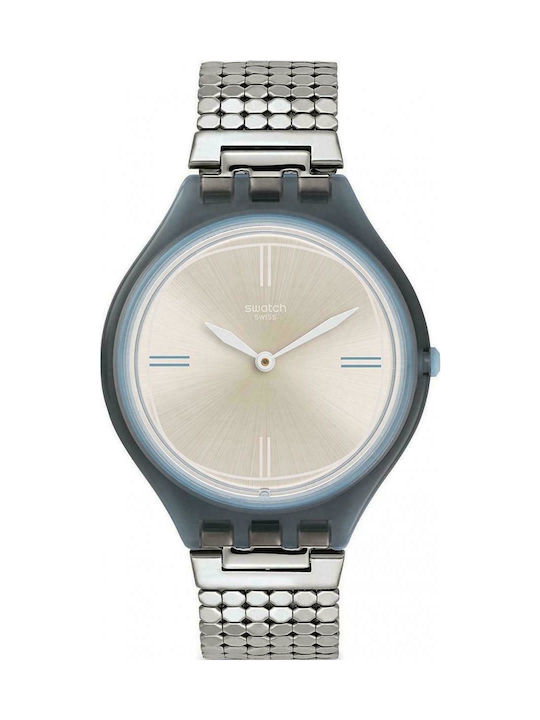 Swatch Skinscreen Uhr mit Silber Metallarmband