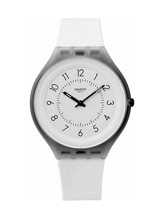 Swatch Skinclass Watch with White Rubber Strap