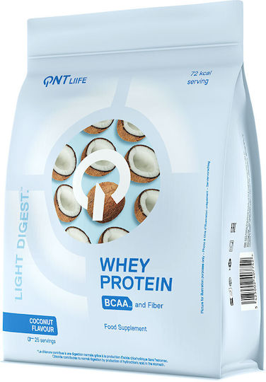 QNT Light Digest Whey Protein Molke Glutenfrei mit Geschmack Kokosnuss 500gr