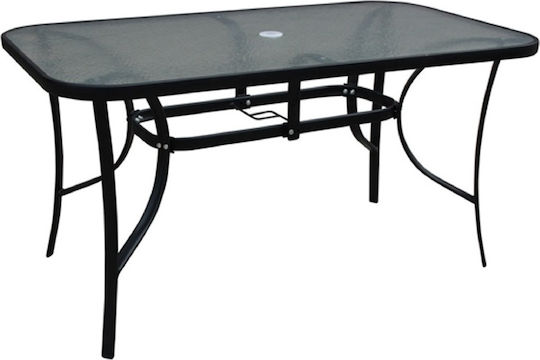 Table Free Standing 140x80x72cm Black Table Free Standing 140x80x72cm Black