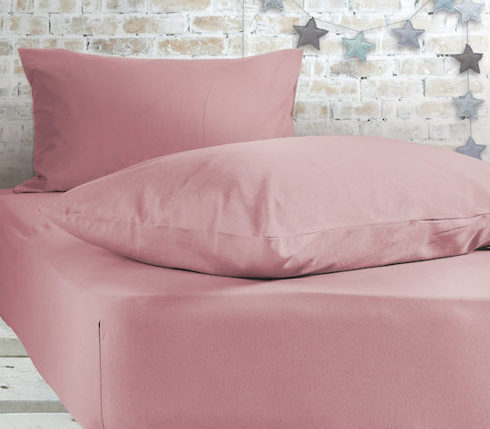 Nef-Nef Homeware Jersey Υπέρδιπλο 160x200+30εκ. με Λάστιχο 1018 Pink