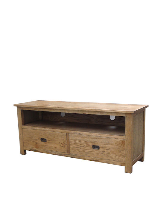 TV Stand JJ032-R from Solid Wood Beige L140xW42xH58cm