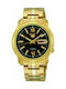 Seiko 5 Sports Men's Watch 38mm Automatic with Gold Metal Bracelet