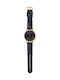 Komono Winston Watch with Black Leather Strap