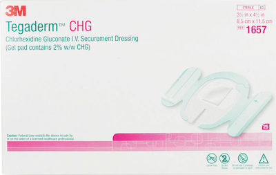 3M Impermeabile și Sterilizate Plasturi Autoadezivi Tegaderm CHG 11.5x8.5cm 1buc