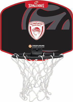 Spalding Euroleague Olympiakos Mini Μπασκέτα Δωματίου με Μπάλα