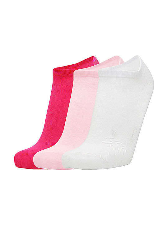 Xcode XX Αθλητικές Κάλτσες Φούξια/Ροζ/Λευκές 3 Ζεύγη