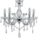 Inart Chandelier Candlestick 5xE14 Transparent 45cm 3-10-917-0001