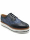 Toutounis 8343 Damen Flatform Oxfords in Blau Farbe