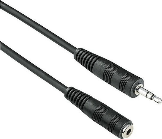 Goobay Καλώδιο Ήχου 3.5mm male - 3.5mm female Μαύρο 5m 50090