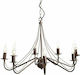 Aca Palmyra Chandelier Candlestick 8xE14 Brown DLA0018