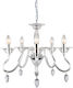 Aca Firenze Kronleuchter 5xE14 mit Kerzen Transparent SF3631165