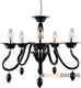 Aca Candelabru 5xE14 cu Lumânări Negru SF3631105A