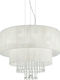 Ideal Lux Πολυέλαιος 6xE27 Ø71cm με Καπέλα Λευκός 068299