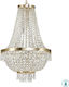 Ideal Lux Candelabru 9xG9 Ø45cm cu Cristale Auriu 114736