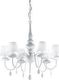 Ideal Lux Πολυέλαιος 6xE14 Ø75cm με Καπέλα Λευκός 035581