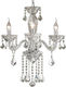 Ideal Lux Chandelier Candlestick 3xE14 Transparent 48cm 034706