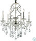 Ideal Lux Chandelier Candlestick 6xE14 Silver 62cm 044927