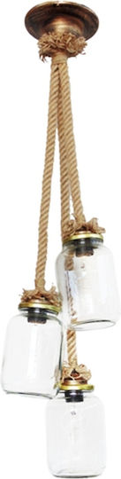Heronia FUN-07TS 3/L Lustră Suspendată Bronz 28x97cm. Heronia FUN-07TS 3/L Lustră Suspendată Bronz 28x97cm.