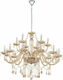 Eglo Basilano Candelabru 18xE14 Ø100cm Cu Sfeșnice Galben Miere 39095