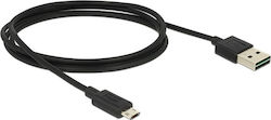 DeLock 83844 Regular USB 2.0 σε micro USB 1m Μαύρο