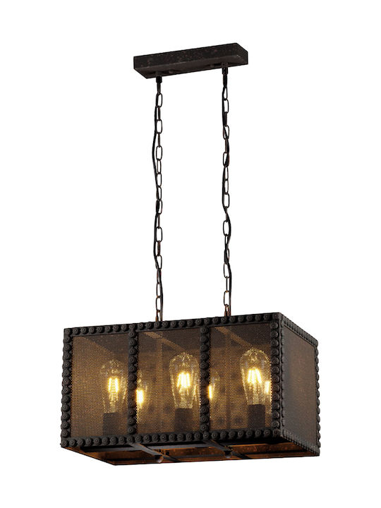 Elmark Pendant Light Three-Light for Socket E27 Black