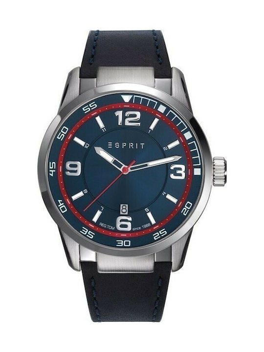 Esprit Watch Battery with Black Leather Strap ES109441003