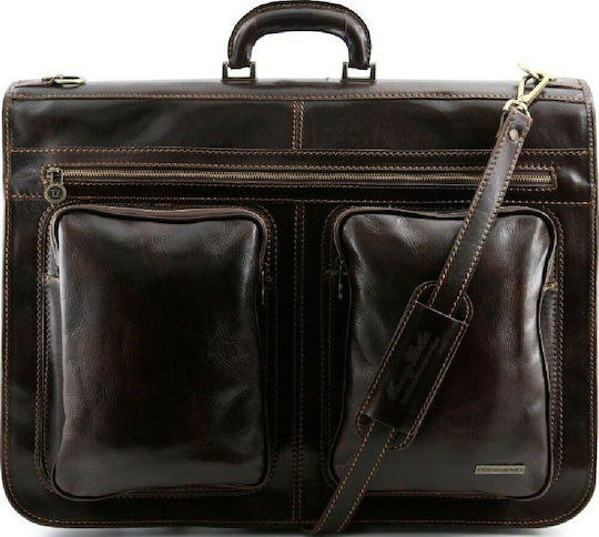 Tuscany Leather Tahiti Σακ Βουαγιάζ Dark Brown από Δέρμα Μ54xΠ18xΥ42εκ.