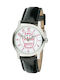 Juicy Couture Black Leather Strap Watch with Black Leather Strap