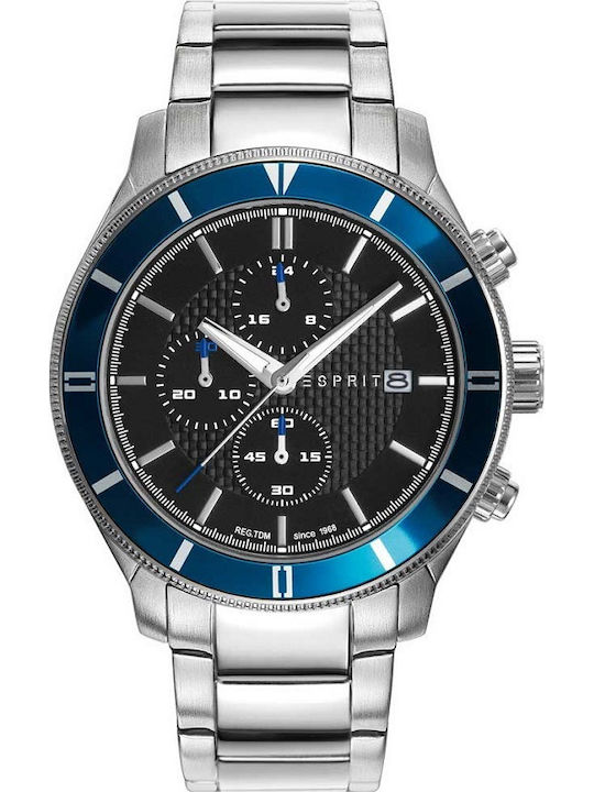 Esprit Ceas Barbati 44mm Baterie cu Brățară Argintie din Metal