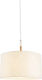 Aca Pendant Light White with Socket E27 40x120cm